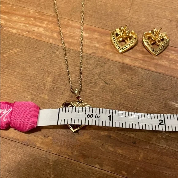 Danbury Mint ruby necklace and earrings - Picture 4 of 4